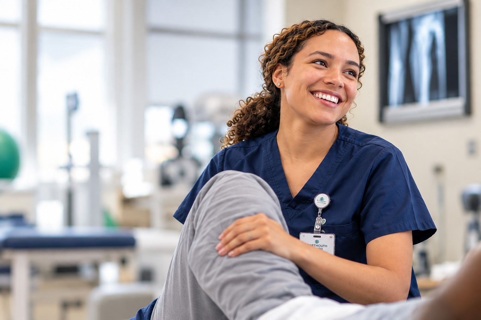 Healthcare professional working in an orthopaedic clinic